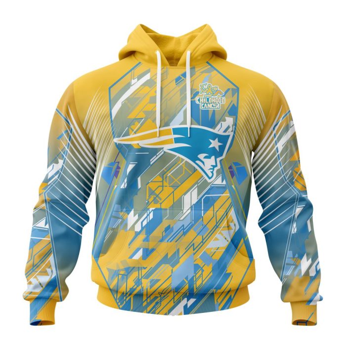 Personalized NFL New England Patriots Fearless Against Childhood Cancers Unisex Hoodie TH1608