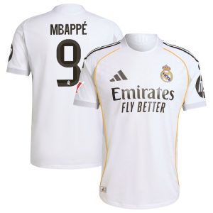 Kylian Mbappe Real Madrid 2025/26 Home Jersey - White