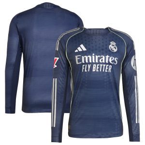Real Madrid 2025/26 Away Long Sleeve Jersey - Blue