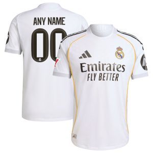 Real Madrid 2025/26 Home Custom Jersey - White