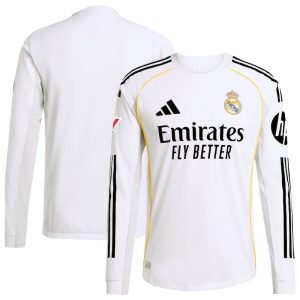 Real Madrid 2025/26 Home Long Sleeve Jersey - White