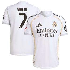 Vini Jr. Real Madrid 2025/26 Home Jersey - White